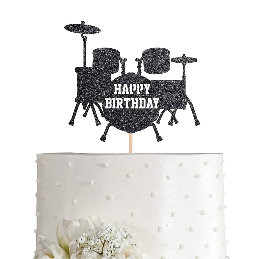 Amazon.co.jp: ドラムセット ケーキトッパー 音楽ロックロール